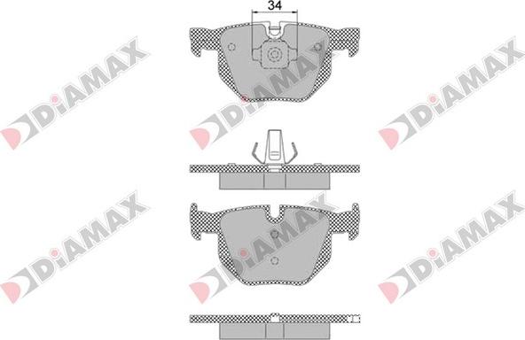 Diamax N09456 - Kit pastiglie freno, Freno a disco autozon.pro