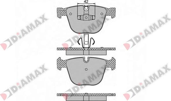 Diamax N09457 - Kit pastiglie freno, Freno a disco autozon.pro