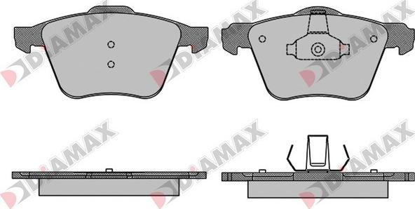 Diamax N09469 - Kit pastiglie freno, Freno a disco autozon.pro