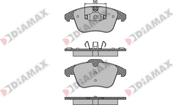 Diamax N09461 - Kit pastiglie freno, Freno a disco autozon.pro