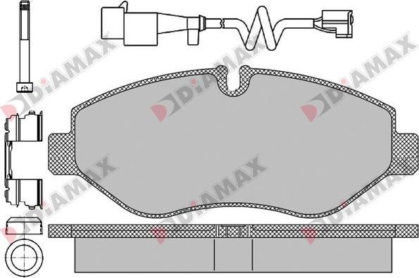 Diamax N09404B - Kit pastiglie freno, Freno a disco autozon.pro