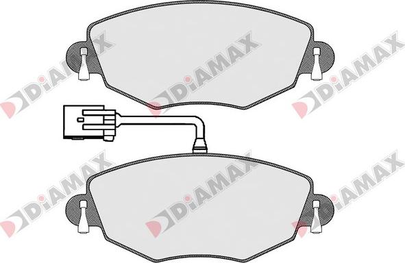 Diamax N09405 - Kit pastiglie freno, Freno a disco autozon.pro