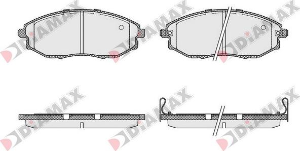 Diamax N09411 - Kit pastiglie freno, Freno a disco autozon.pro