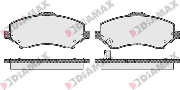 Diamax N09486 - Kit pastiglie freno, Freno a disco autozon.pro