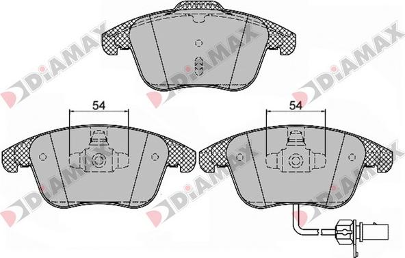 Diamax N09434 - Kit pastiglie freno, Freno a disco autozon.pro