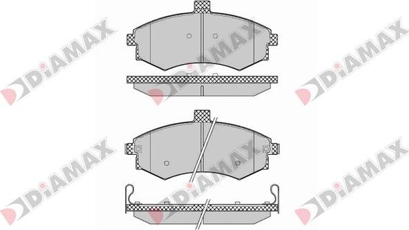 Diamax N09425 - Kit pastiglie freno, Freno a disco autozon.pro