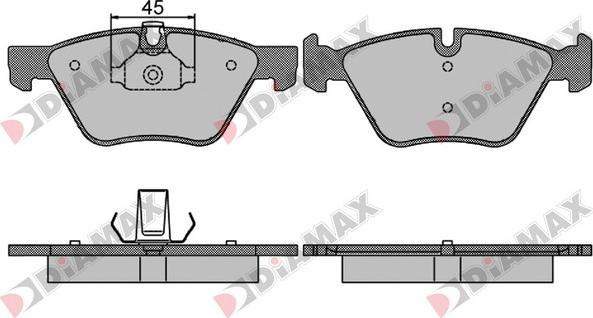 Diamax N09474 - Kit pastiglie freno, Freno a disco autozon.pro