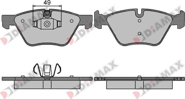 Diamax N09473 - Kit pastiglie freno, Freno a disco autozon.pro