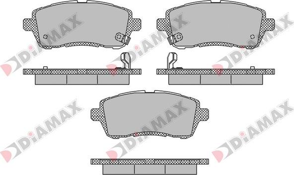 Diamax N09593 - Kit pastiglie freno, Freno a disco autozon.pro