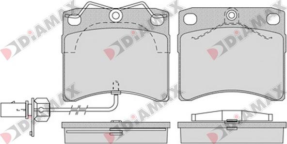 Diamax N09545 - Kit pastiglie freno, Freno a disco autozon.pro