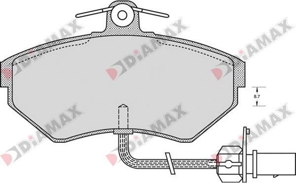 Diamax N09547 - Kit pastiglie freno, Freno a disco autozon.pro