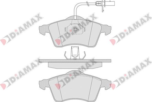 Diamax N09555 - Kit pastiglie freno, Freno a disco autozon.pro