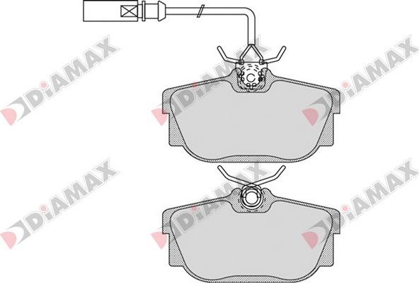 Diamax N09550 - Kit pastiglie freno, Freno a disco autozon.pro