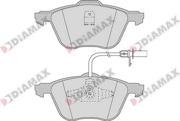 Diamax N09551 - Kit pastiglie freno, Freno a disco autozon.pro