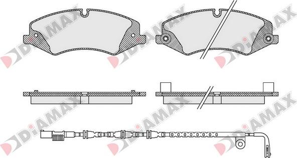 Diamax N09509B - Kit pastiglie freno, Freno a disco autozon.pro