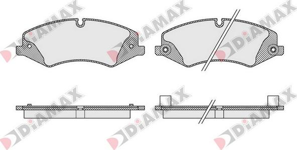 Diamax N09509 - Kit pastiglie freno, Freno a disco autozon.pro