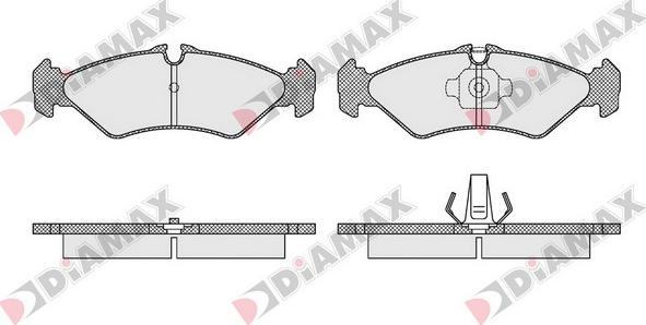 Diamax N09508 - Kit pastiglie freno, Freno a disco autozon.pro