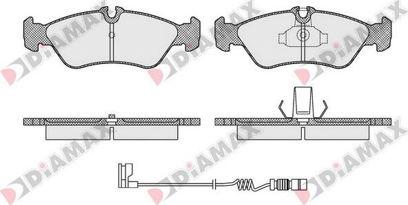 Diamax N09507A - Kit pastiglie freno, Freno a disco autozon.pro