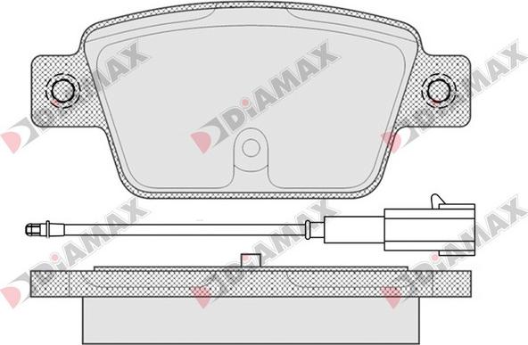 Diamax N09538 - Kit pastiglie freno, Freno a disco autozon.pro