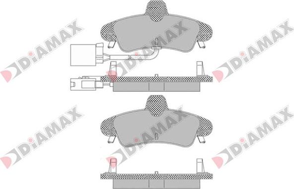 Diamax N09533 - Kit pastiglie freno, Freno a disco autozon.pro