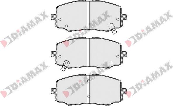 Diamax N09521 - Kit pastiglie freno, Freno a disco autozon.pro