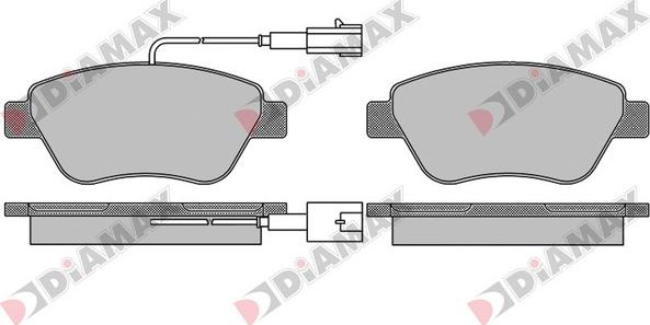 Diamax N09527 - Kit pastiglie freno, Freno a disco autozon.pro