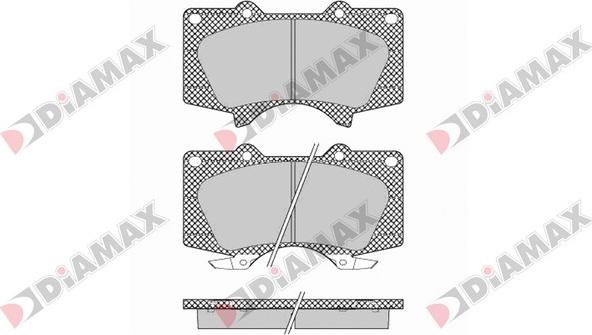 Diamax N09573 - Kit pastiglie freno, Freno a disco autozon.pro