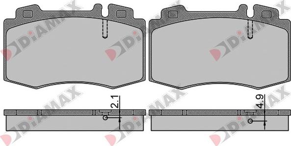 Diamax N09694 - Kit pastiglie freno, Freno a disco autozon.pro