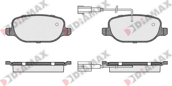 Diamax N09655 - Kit pastiglie freno, Freno a disco autozon.pro