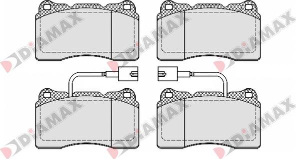 Diamax N09650 - Kit pastiglie freno, Freno a disco autozon.pro