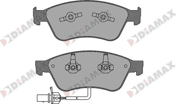 Diamax N09666 - Kit pastiglie freno, Freno a disco autozon.pro