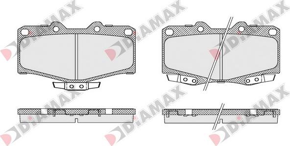 Diamax N09635 - Kit pastiglie freno, Freno a disco autozon.pro