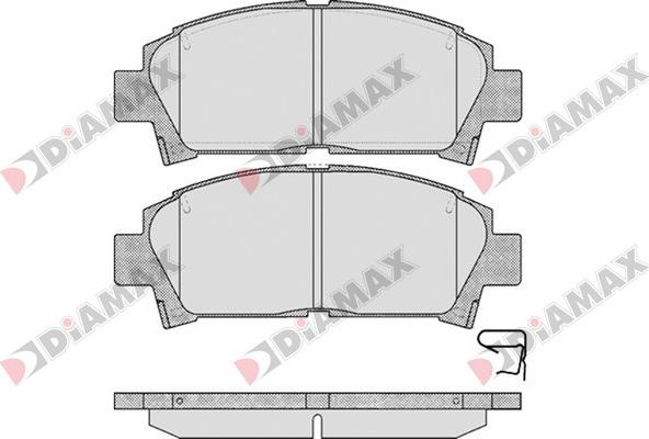 Diamax N09636 - Kit pastiglie freno, Freno a disco autozon.pro