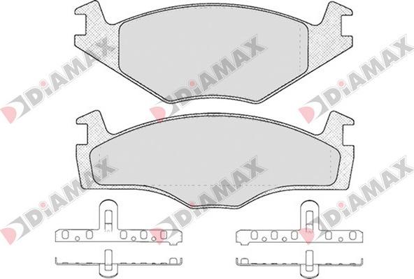 Diamax N09632 - Kit pastiglie freno, Freno a disco autozon.pro