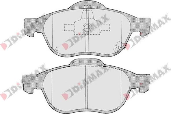 Diamax N09637 - Kit pastiglie freno, Freno a disco autozon.pro