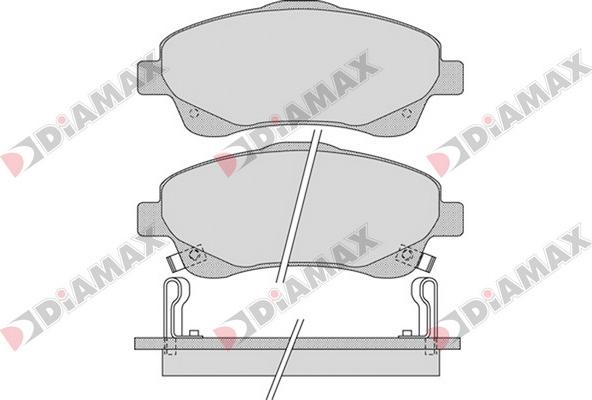 Diamax N09623 - Kit pastiglie freno, Freno a disco autozon.pro