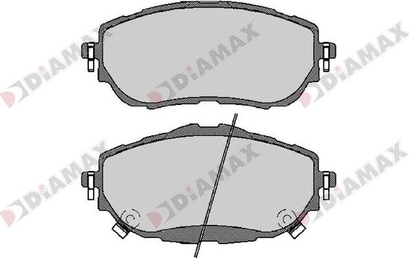 Diamax N09674 - Kit pastiglie freno, Freno a disco autozon.pro