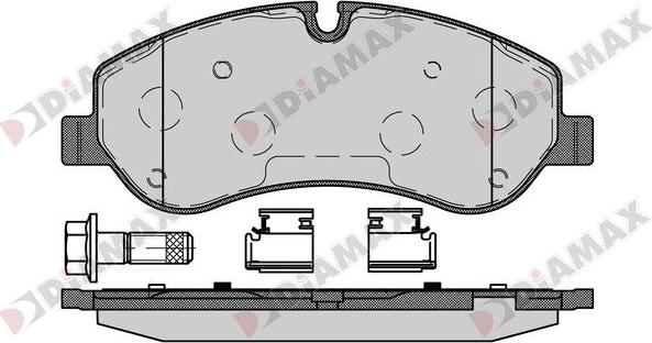 Diamax N09676 - Kit pastiglie freno, Freno a disco autozon.pro