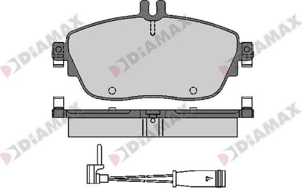 Diamax N09671A - Kit pastiglie freno, Freno a disco autozon.pro