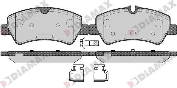 Diamax N09677 - Kit pastiglie freno, Freno a disco autozon.pro