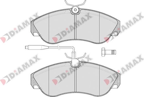 Diamax N09096 - Kit pastiglie freno, Freno a disco autozon.pro