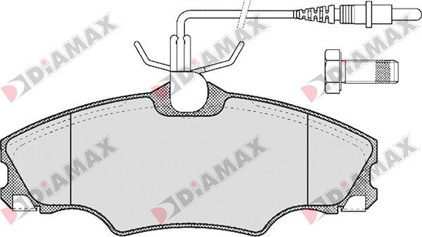 Diamax N09046 - Kit pastiglie freno, Freno a disco autozon.pro