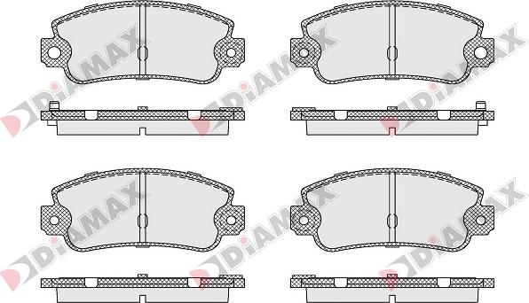 Diamax N09048 - Kit pastiglie freno, Freno a disco autozon.pro