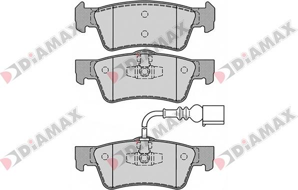 Diamax N09047 - Kit pastiglie freno, Freno a disco autozon.pro