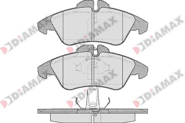 Diamax N09058 - Kit pastiglie freno, Freno a disco autozon.pro