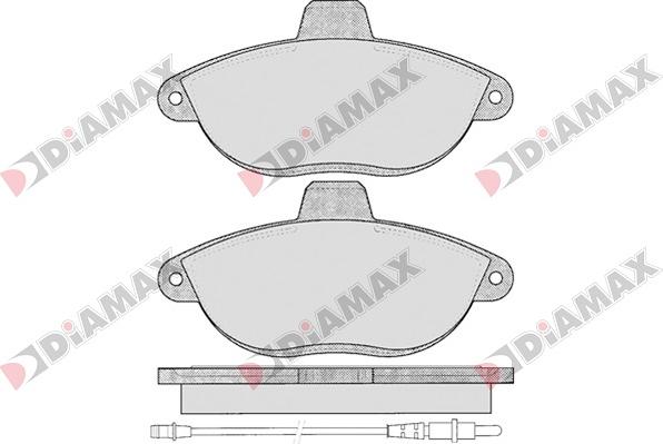 Diamax N09057 - Kit pastiglie freno, Freno a disco autozon.pro