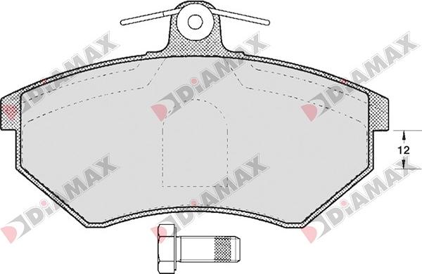 Diamax N09060 - Kit pastiglie freno, Freno a disco autozon.pro