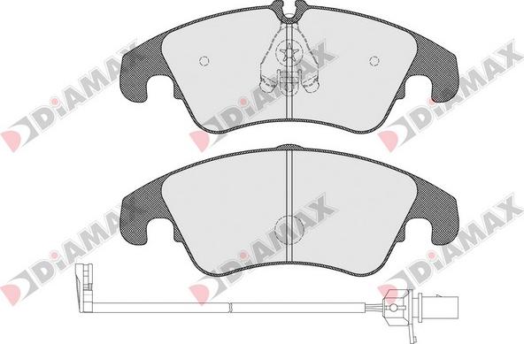 Diamax N09068A - Kit pastiglie freno, Freno a disco autozon.pro