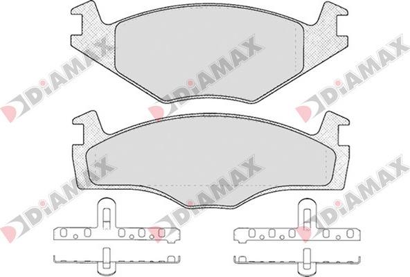 Diamax N09063 - Kit pastiglie freno, Freno a disco autozon.pro