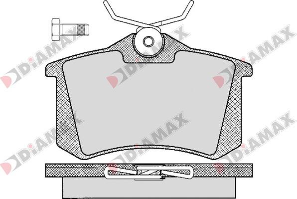 Diamax N09008 - Kit pastiglie freno, Freno a disco autozon.pro